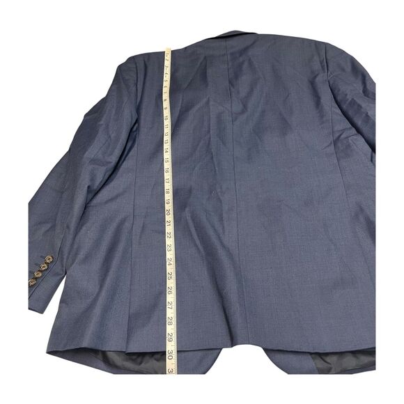 Stafford Blazer Jacket Men 46R Navy Wool Classic Fit Notch Lapel Single Breasted - Picture 10 of 10